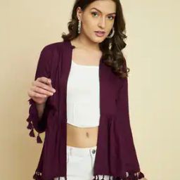 Women Shrug Open Collar with Full Sleeves-44