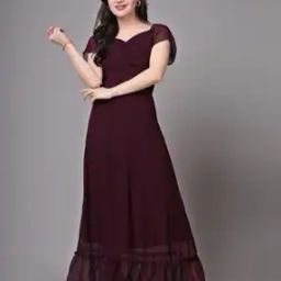Women Cinched Gown Dress-image-1