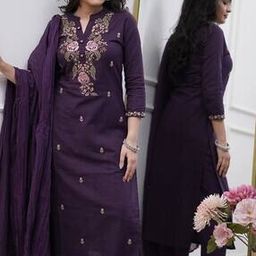 Women Embroidered A-Line Kurta with Pants & Dupatta Set-image-31
