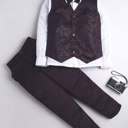 Boys 3-Piece Suit Set with Bow-image-26