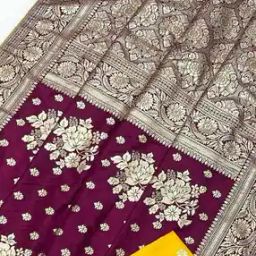 Women Floral Woven Dola Silk Saree -image-49