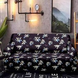 Floral Print Two Seater Sofa Cover-image-42