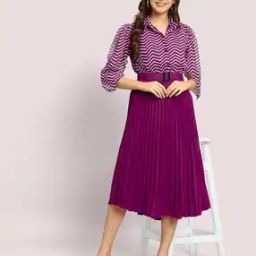 Women Fit and Flare Dress-image-4