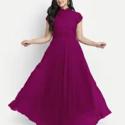 Women Fit & Flare Dress with Bow Accent-image-49