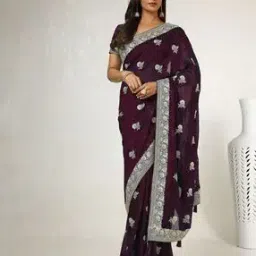 Women Embroidered Saree with Stone-Work-image-50