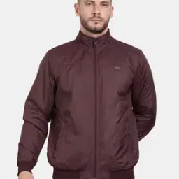 Men Regular Fit Zip-Front Bomber Jacket-picture-20