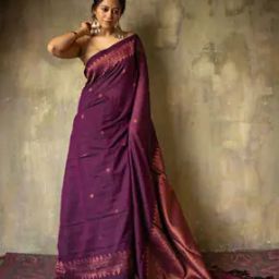 Women Saree with Contrast Zari Border-picture-16
