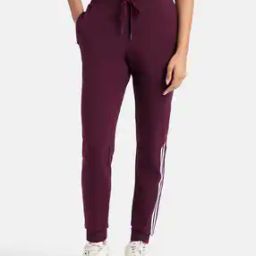 Women Striped Cuffed Joggers-image-0