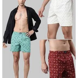Men Pack of 3 Printed Boxers with Elasticated Waistband-image-59
