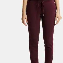 Women AW60 Super Combed Cotton Elastane Stretch French Terry Straight Fit Trackpants with Side Pockets-image-91