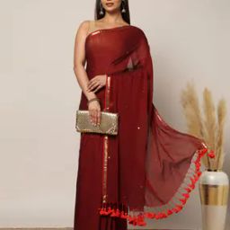 Handloom Pure Cotton Saree With Sequins-image-37