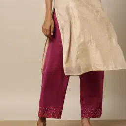 Mid-Rise Pants with Elasticated Drawstring Waistband-4