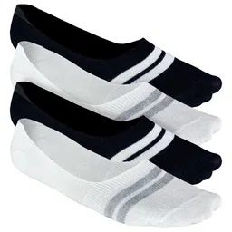 Heelium Men Striped Pack of 4 Odour Free Breathable Low Cut Bamboo No Show Socks-27