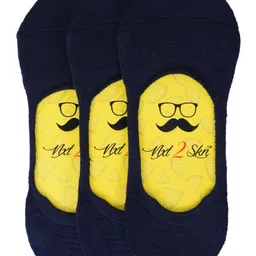 N2S NEXT2SKIN Men Pack Of 3 Navy-Blue Solid Turkish Cotton Shoe Liners-13