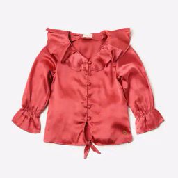 gini & jony Button-Down Top with Ruffle Overlay image 1