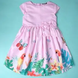 Printed Fit & Flare Dress-image-56