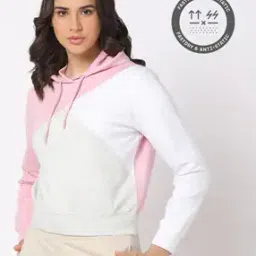 Colorblock Hoodie with Drawstring Fastening-picture-0