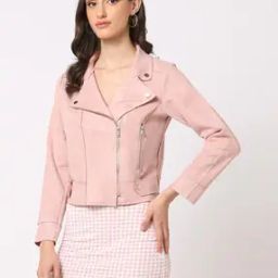 Zip-Front Biker Jacket-image-29