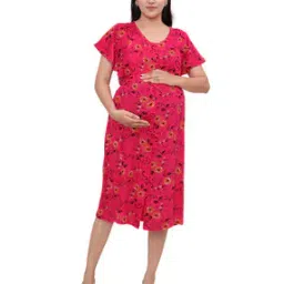Women Floral Print Shift Dress-image-90