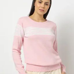 Striped Round-Neck Pullover-43