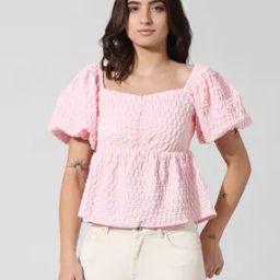 Women Relaxed Fit Top with Short Sleeves-image-78