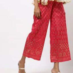 Printed Palazzos with Semi-Elasticated Waist-image-11