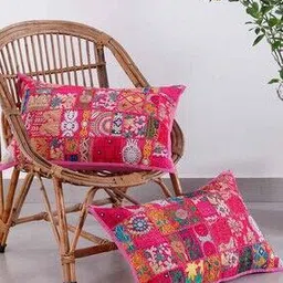Cotton Embroidery Patchwork Pillow Covers-11