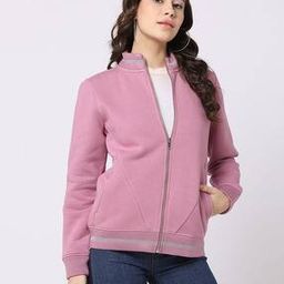 Women Relaxed Fit Zip-Front Sweatshirt-image-20