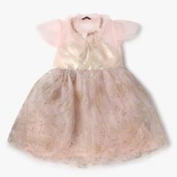 Girls Embellished Fit & Flare Dress with Shrug-19