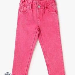 Girls Lightly Washed Mom Fit Jeans-image-25