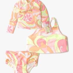 Printed T-Shirt with Tankini Top & Briefs Set-image-59