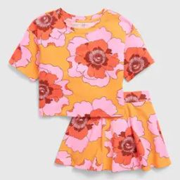 Floral Print Top and Skirt Set-image-42