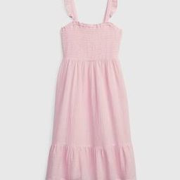 Smocked A-Line Dress-image-1