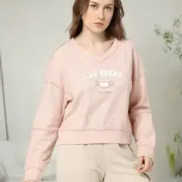 Women Typographic Print Regular Fit Sweatshirt-image-22