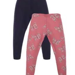 Pack of 2 leggings with Elasticated Waist-image-104