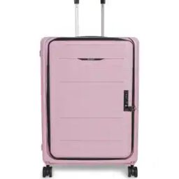 Women Striped Trolley Bag with TSA Lock-image-14