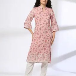 Women Floral Print Straight Kurta-image-23