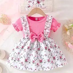 Floral Print A-Line Dress with Bow-picture-48