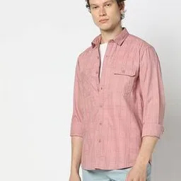 john players jeans Men Checked Slim Fit Shirt-picture-25