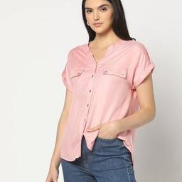 Women High-Low Regular Fit Shirt-image-3