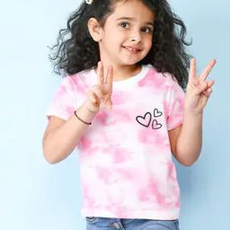 Girls Tie & Dye Regular Fit Round-Neck T-Shirt-image-80