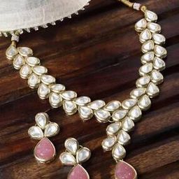 karatcart Women Gold-Plated Kundan-Studded Necklace & Earrings Set-picture-43