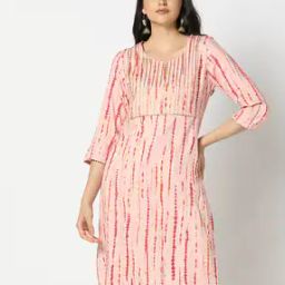 Women Shibori Print Straight Kurta-image-23