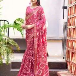 Women Floral Print Art Silk Saree-image-3
