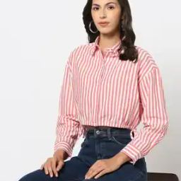 Women Striped Regular Fit Shirt-image-33