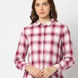 Women Checked Regular Fit Shirt-image-24