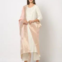 Women Floral Woven Dupatta-11