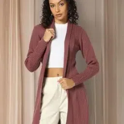 Women Ribbed Cardigan-image-19