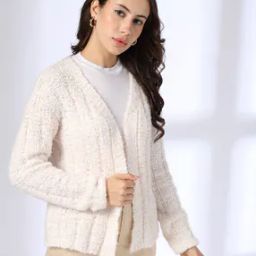 Women Relaxed Fit Front-Open Cardigan-29