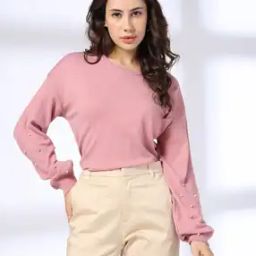 Women Embellished Crew-Neck Sweater-image-74